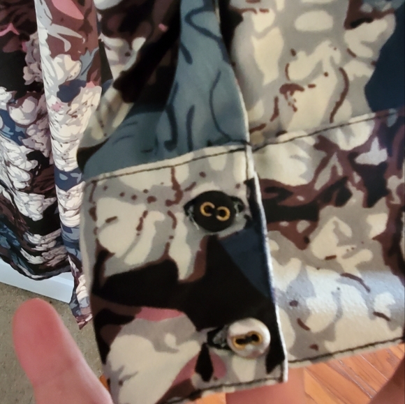 Walter Baker Kendall Floral Long Sleeve Puff Shoulder Slit Detail Maxi Dress L - Picture 5 of 7